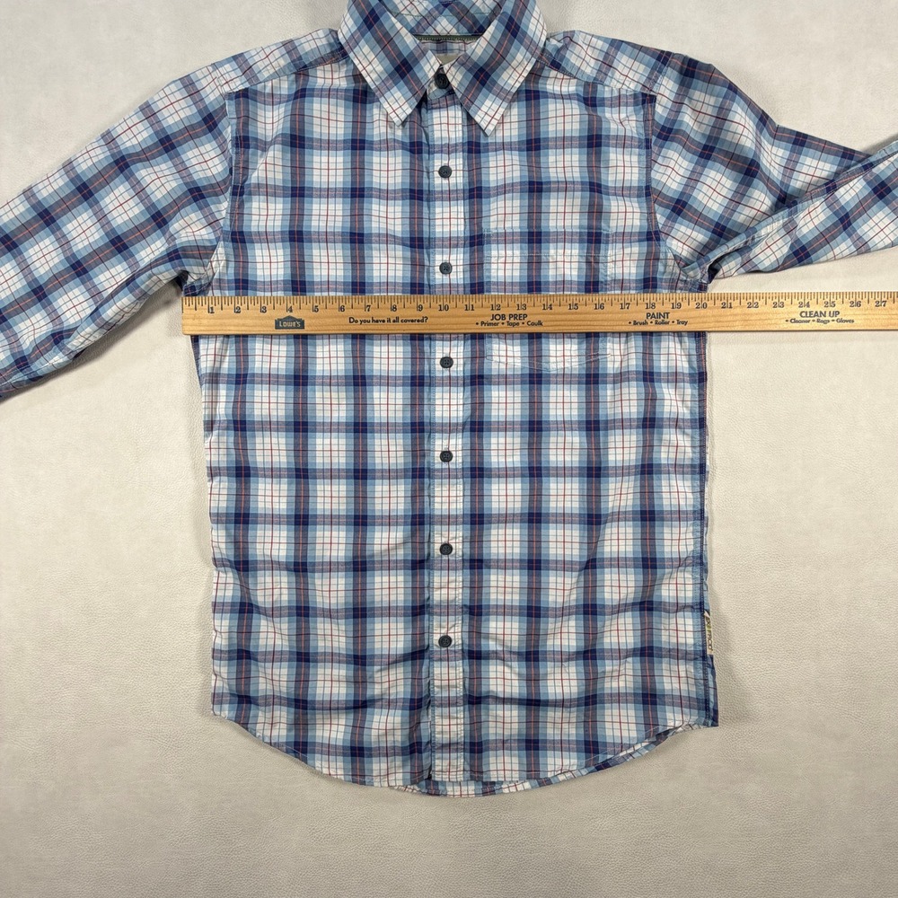ExOfficio Insect Shield Mens Small Blue Plaid Long Sleeve Button Down Shirt - Picture 5 of 11